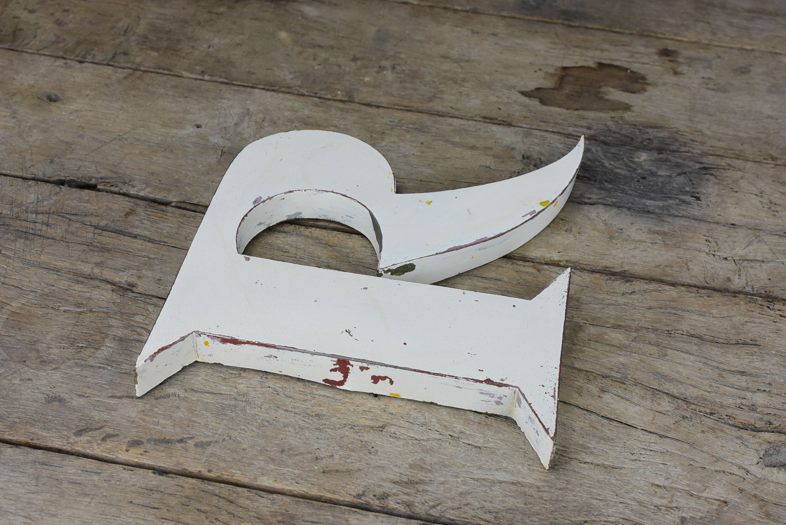 Lettre zinc blanche "r"
