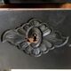 Elegant Victorian Black and Red Desk, Writing Table, Secretaire