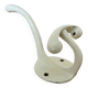 White lacquered metal hook 30s 40s