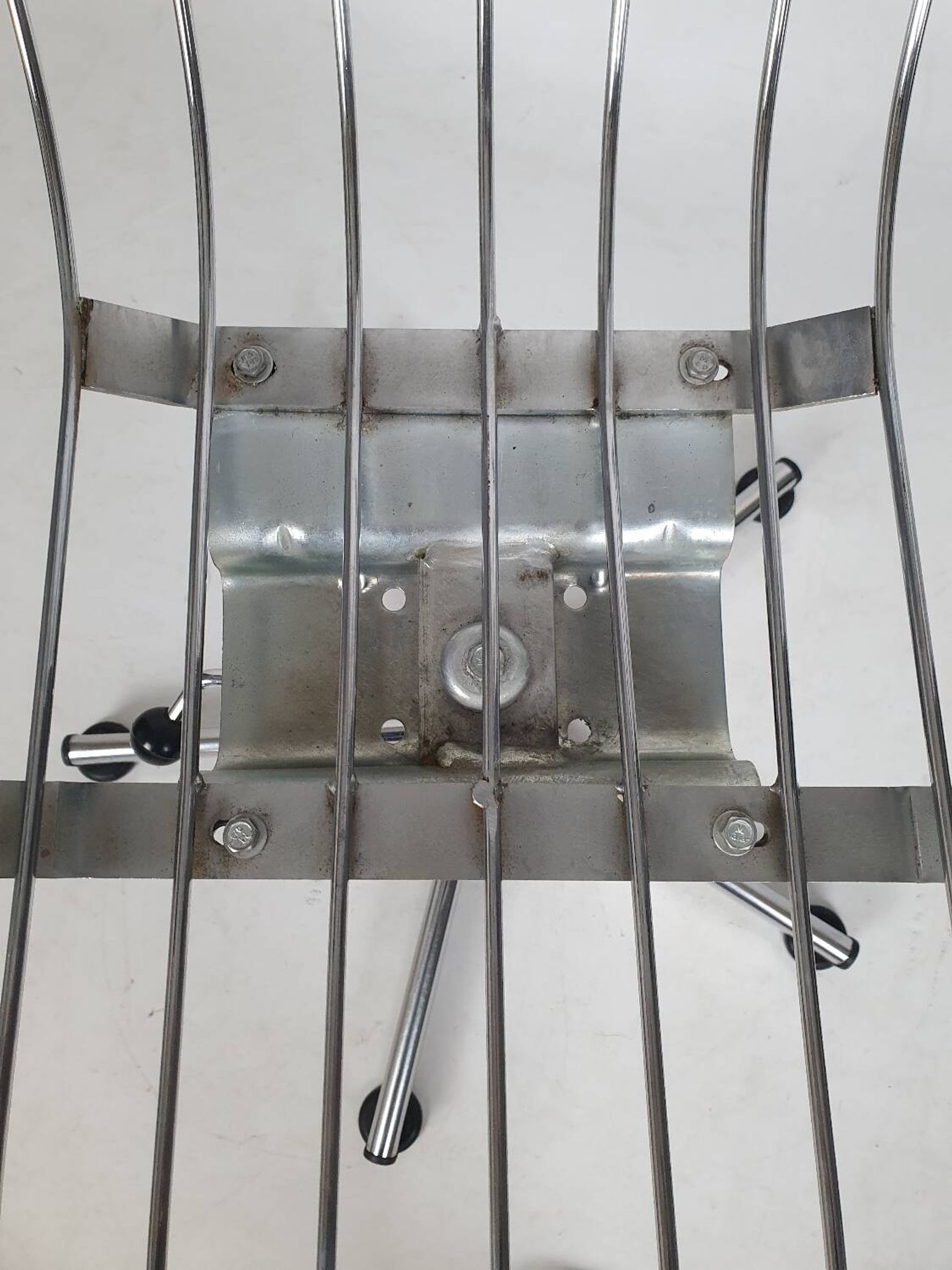 Vintage chrome swivel armchair