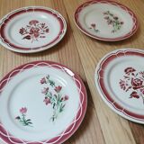Mismatched retro dessert plates