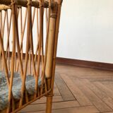 Rattan and bamboo child bed
