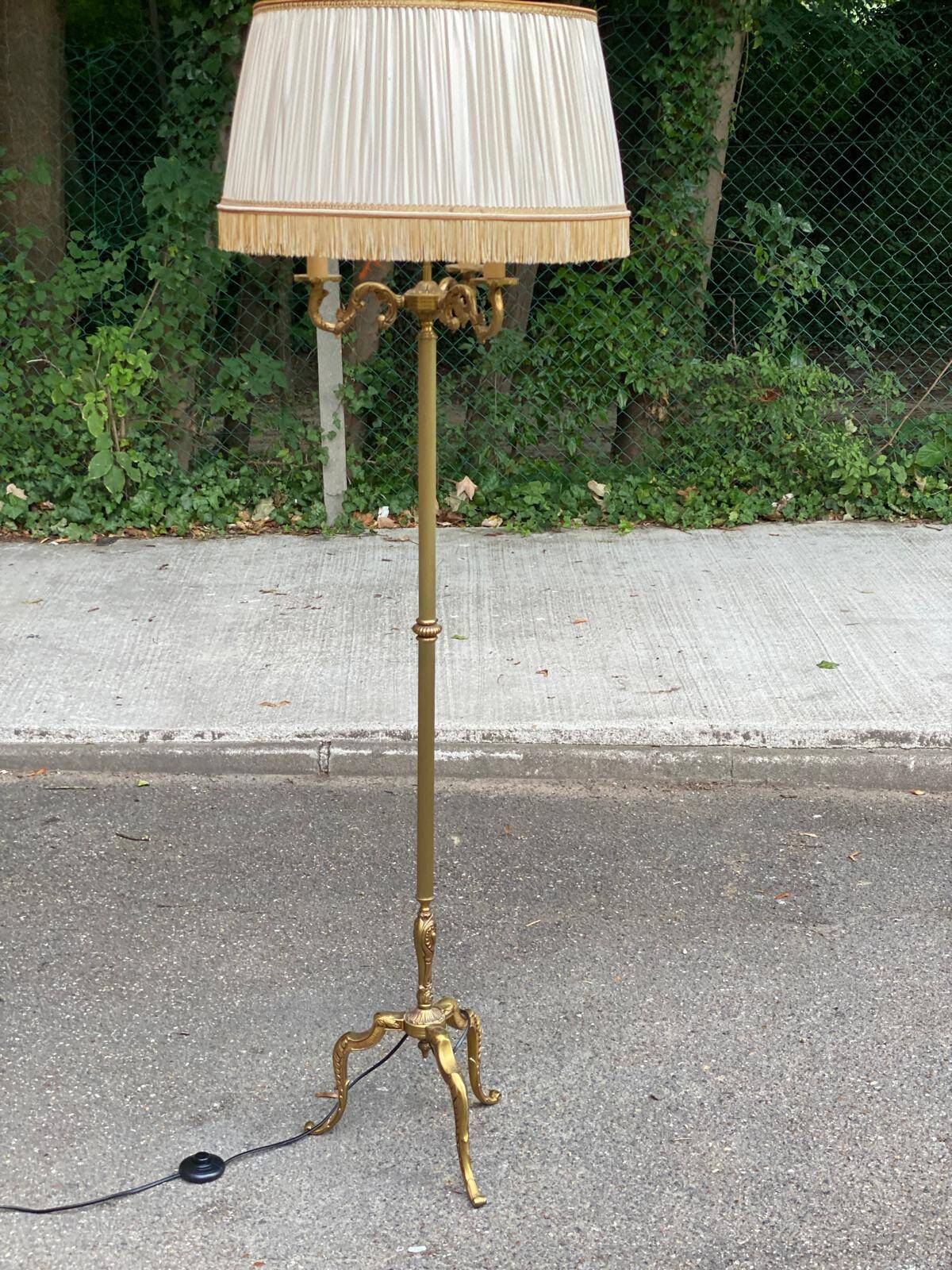 170cm tripod gold brass floor lamp