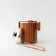 Vintage Danish Wood Ice Bucket with Copper Details, 1960's