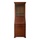 Vintage wooden secretary cabinet with storage.