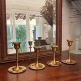 Set of vintage Scandinavian candlesticks