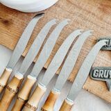 6 bamboo cheese knives