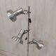 Floor lamp 3 spots vintage 70s chrome