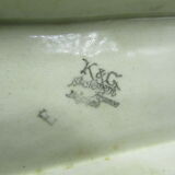 Plat à asperges barbotine KG St-Clément art-nouveau