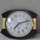 Clock Japy electric vintage 1960, design, black and gold
