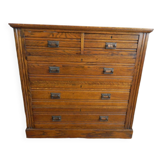 Edwardian Solid Oak chest of Drawers