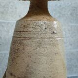 Lampe en céramique grès patinée et jute