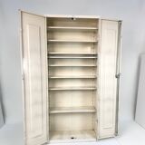 Industrial Heavy-Duty Medical Metal Cabinet with 8 Removable Shelves, Germany 1960s