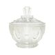 Art Deco sugar bowl, pressed glass, Germany, 1950s