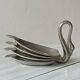 Set of 4 silver-plated swan bowls
