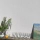 10 old cut stemmed glasses