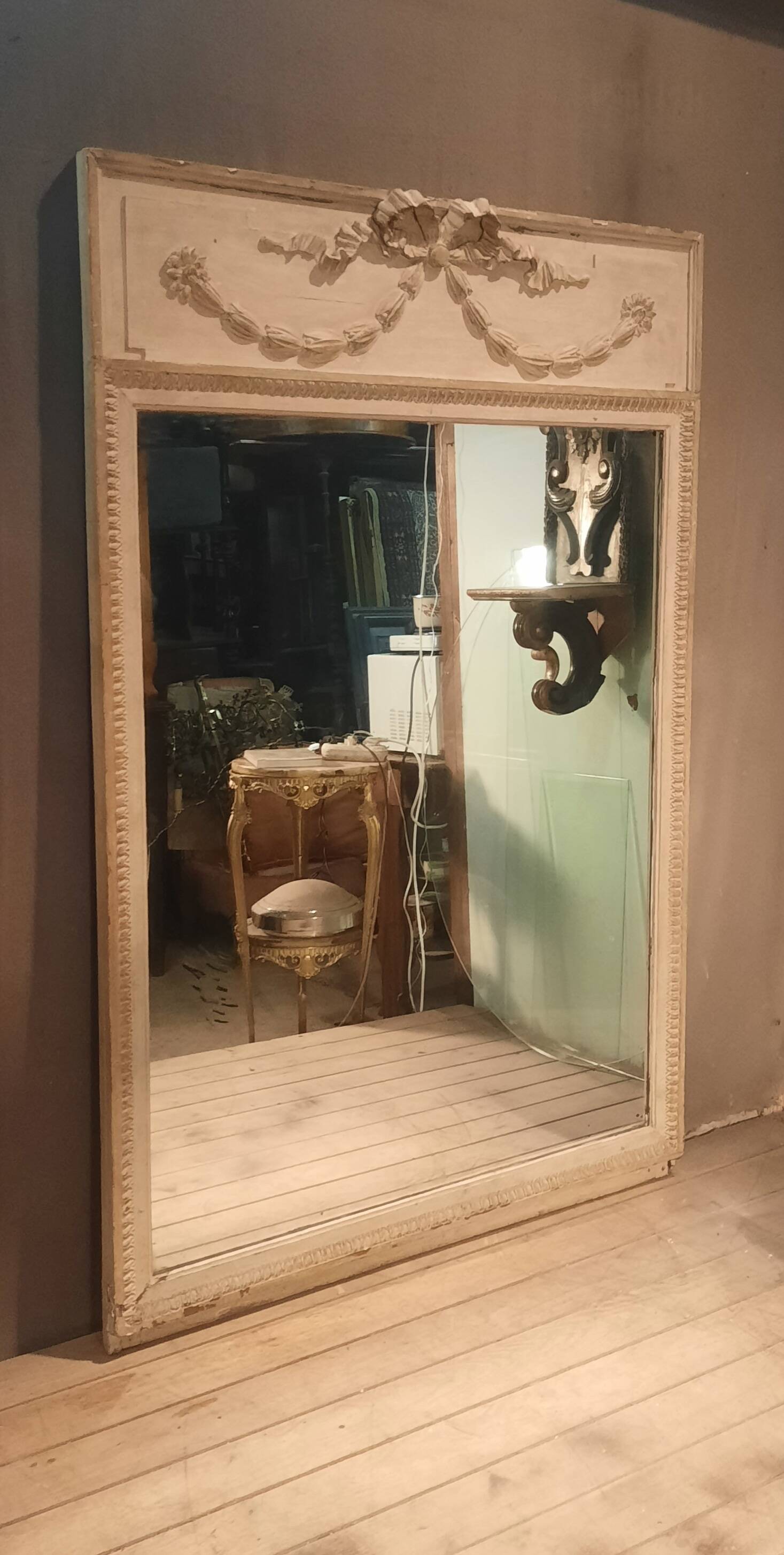 Louis XVI style wooden trumeau