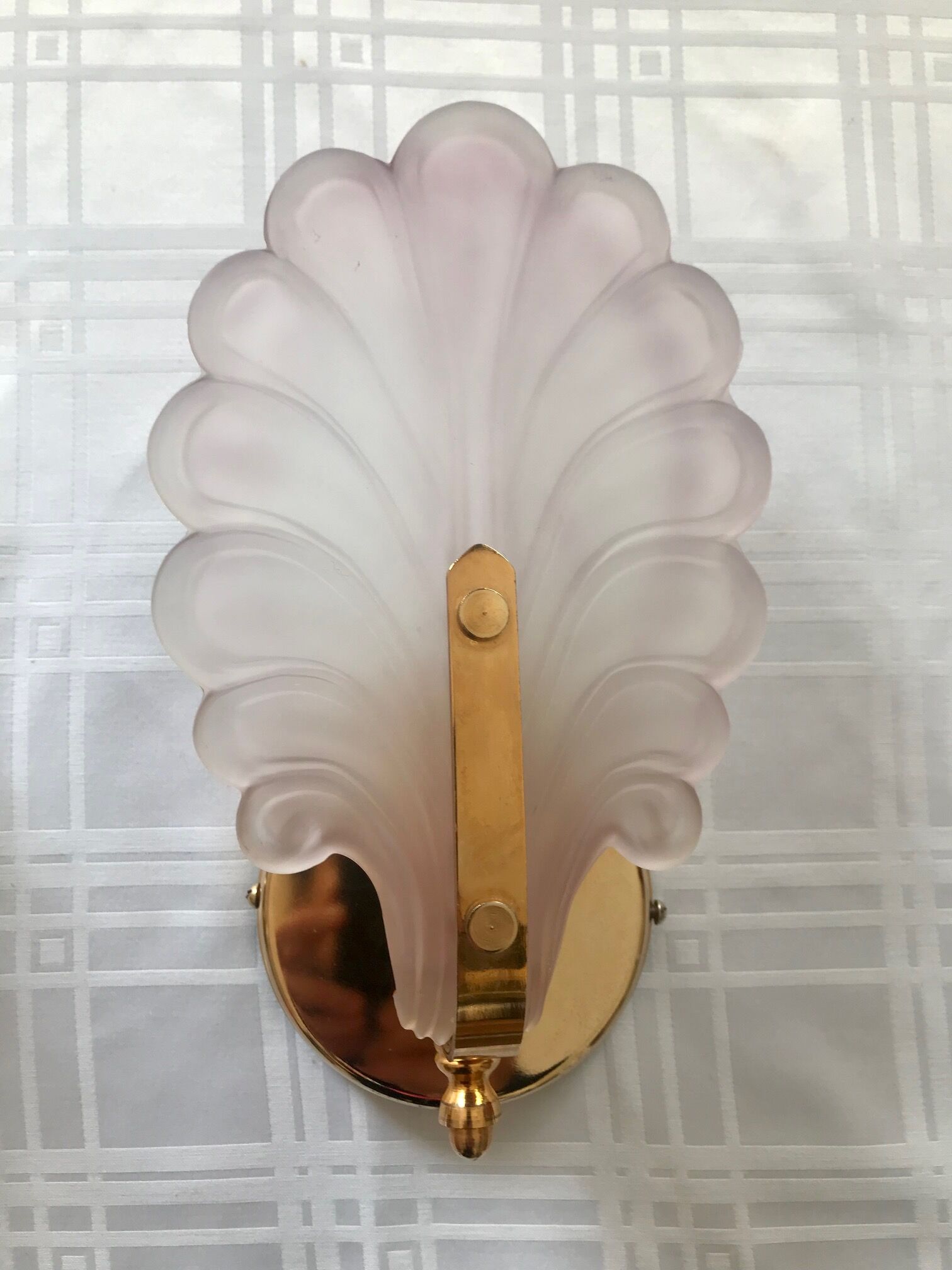 Pair of wall lamps glass sheet