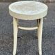 Tabouret rond vintage en bois courbe style bistro