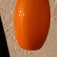 Suspension vintage en verre orange