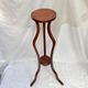 Round tripod wooden table with double size tray