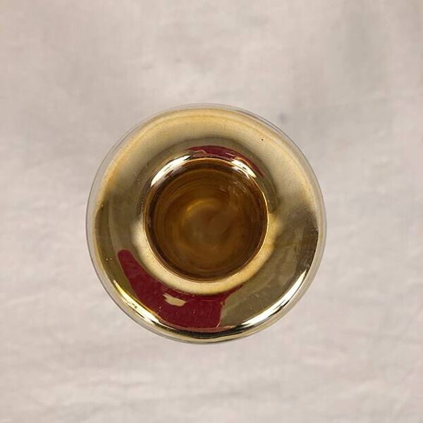 Bougeoir en verre églomisé