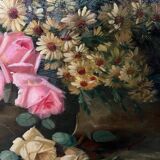 Jan van Steensel, still life with roses. Beautiful frame.