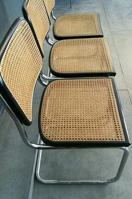 Lot de 3 chaises cesca de Marcel Breuer Circa 1970