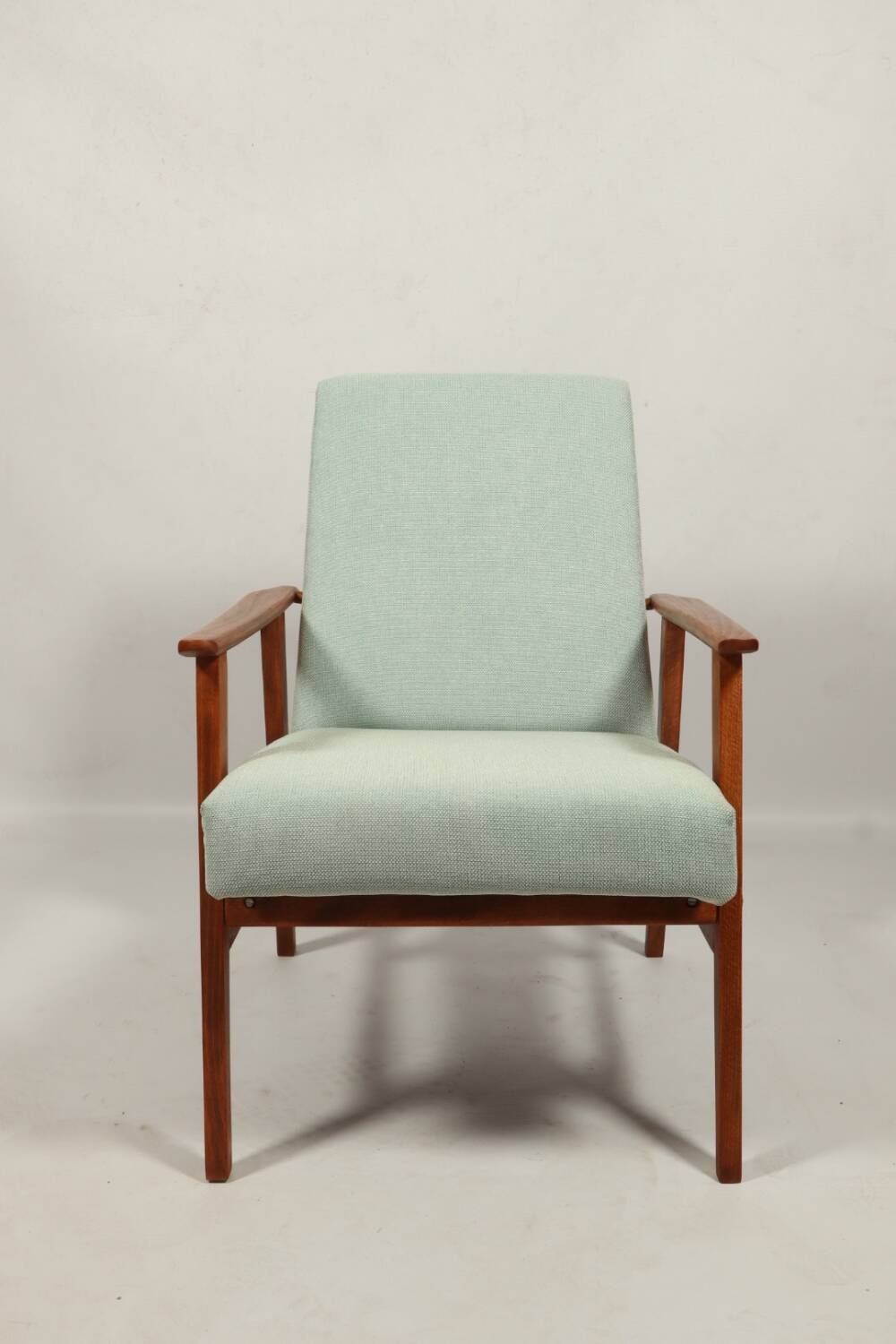 Vintage fauteuil rétro style blue bébé 1970 milieu de siècle modern design fauteuil de salon rénové