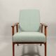 Vintage fauteuil rétro style blue bébé 1970 milieu de siècle modern design fauteuil de salon rénové