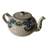 Green and blue teapot floral motif Badonviller