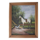 Table by claude gauthier: equestrian portrait with a horse in a park.