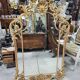 Golden wooden glazed mirror ref mart