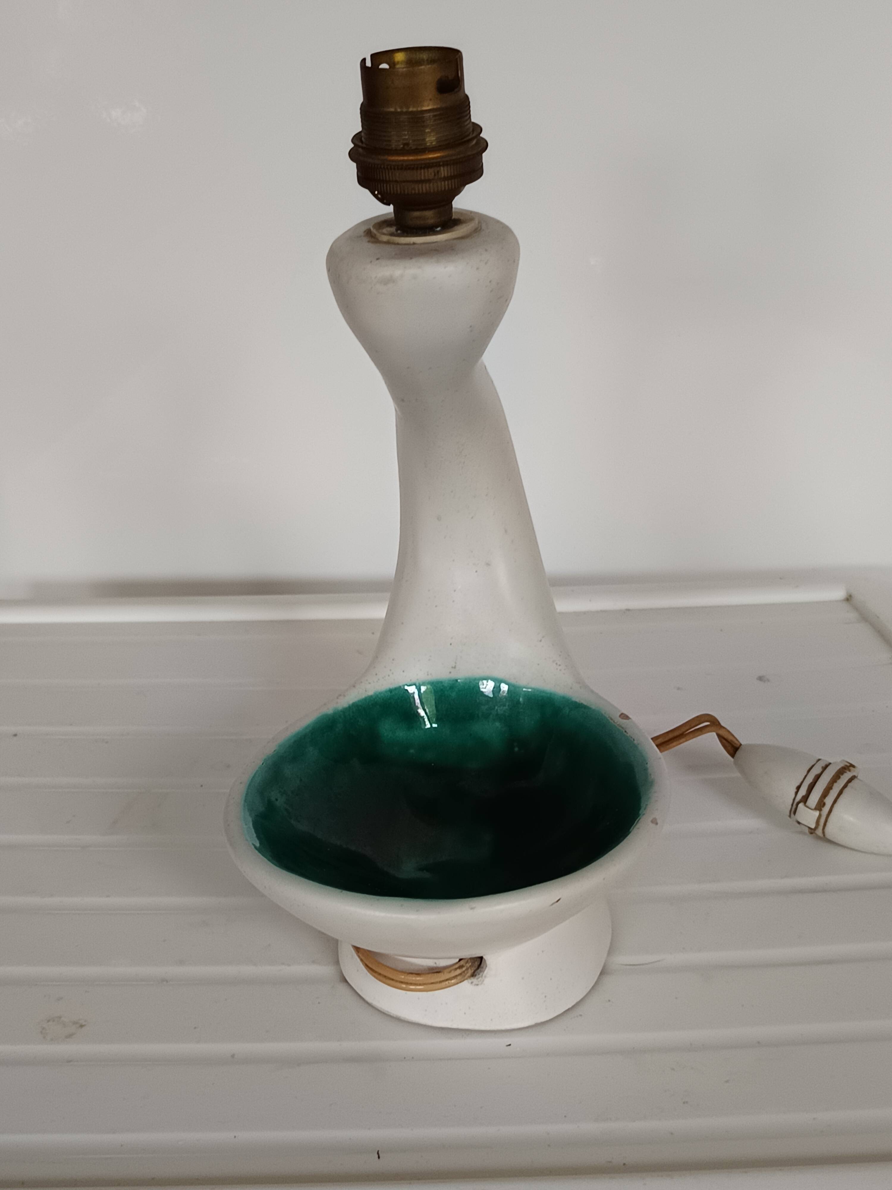 lampe céramique Vallauris vintage zoomorphe années 50/60 – signée Valparil
