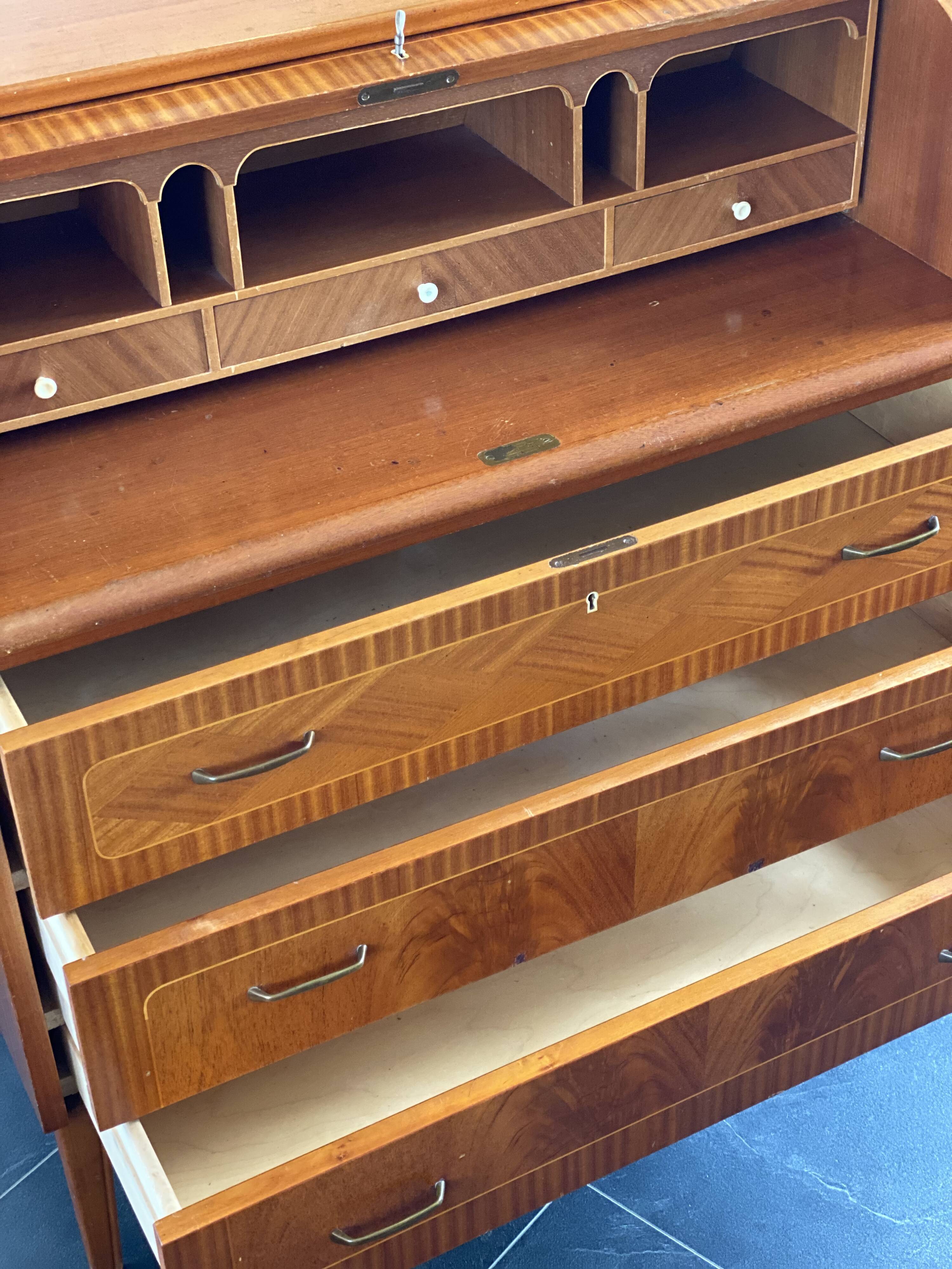 Teak roll top desk by Egan Ostergaard for Broderna gustafssons