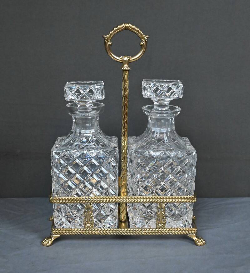 Bronze and Crystal Liquor Cabinet – Late 19th Century