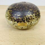 Vase boule grès pyrité soliflore