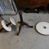 Rotating store floor in mahogany and marble of the nineteenth century
