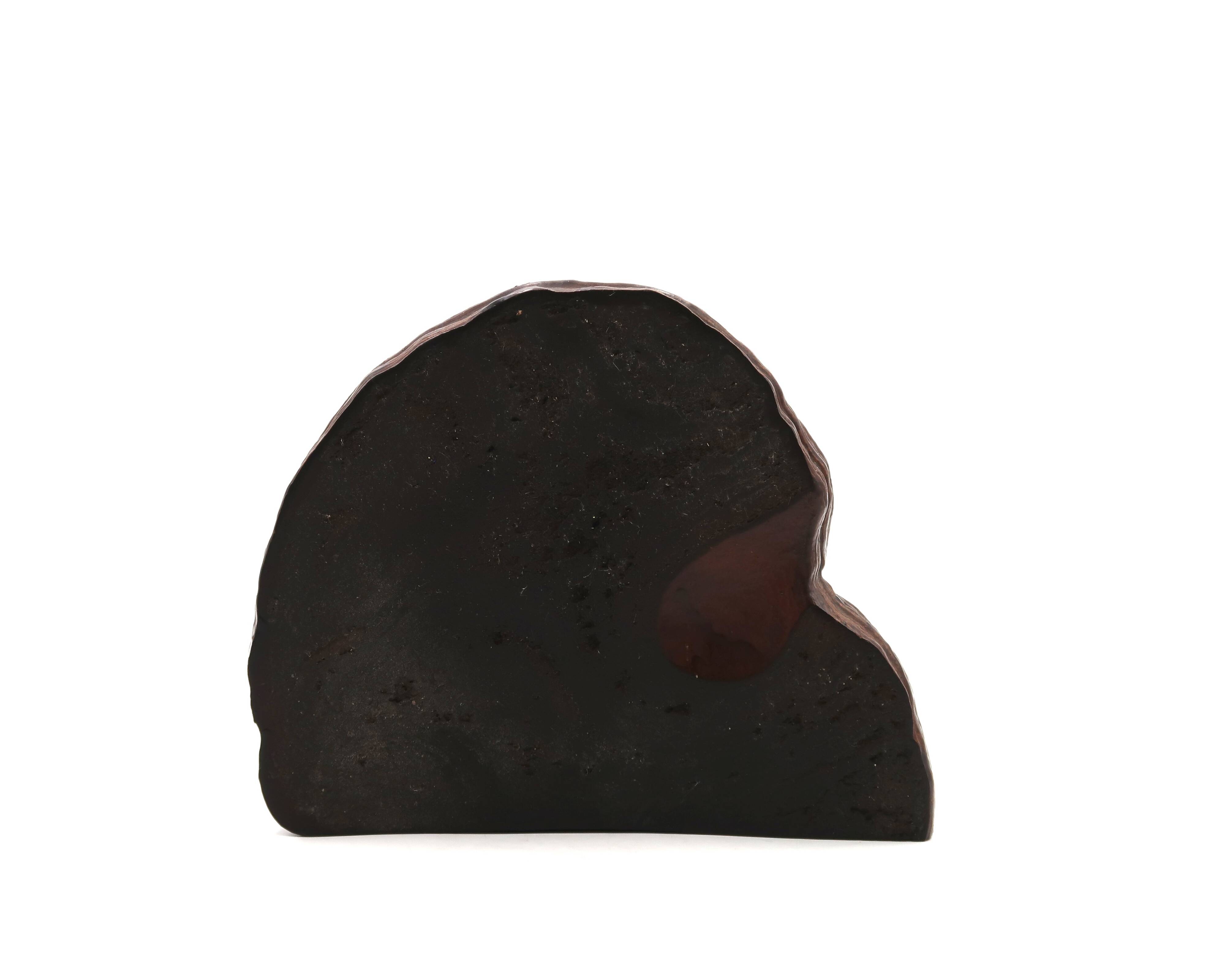 Natural mushroom-shaped wall shelf in dark wood, 1970s.