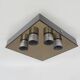 Vintage smoked mirror ceiling light with 4 bulbs, stainless steel structure and mirror.