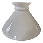 Large vintage white opaline lampshade suspension from the 1940s/50s Ø30cm