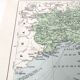 Illustrated Italy Europe map 43x43cm vintage from 1950