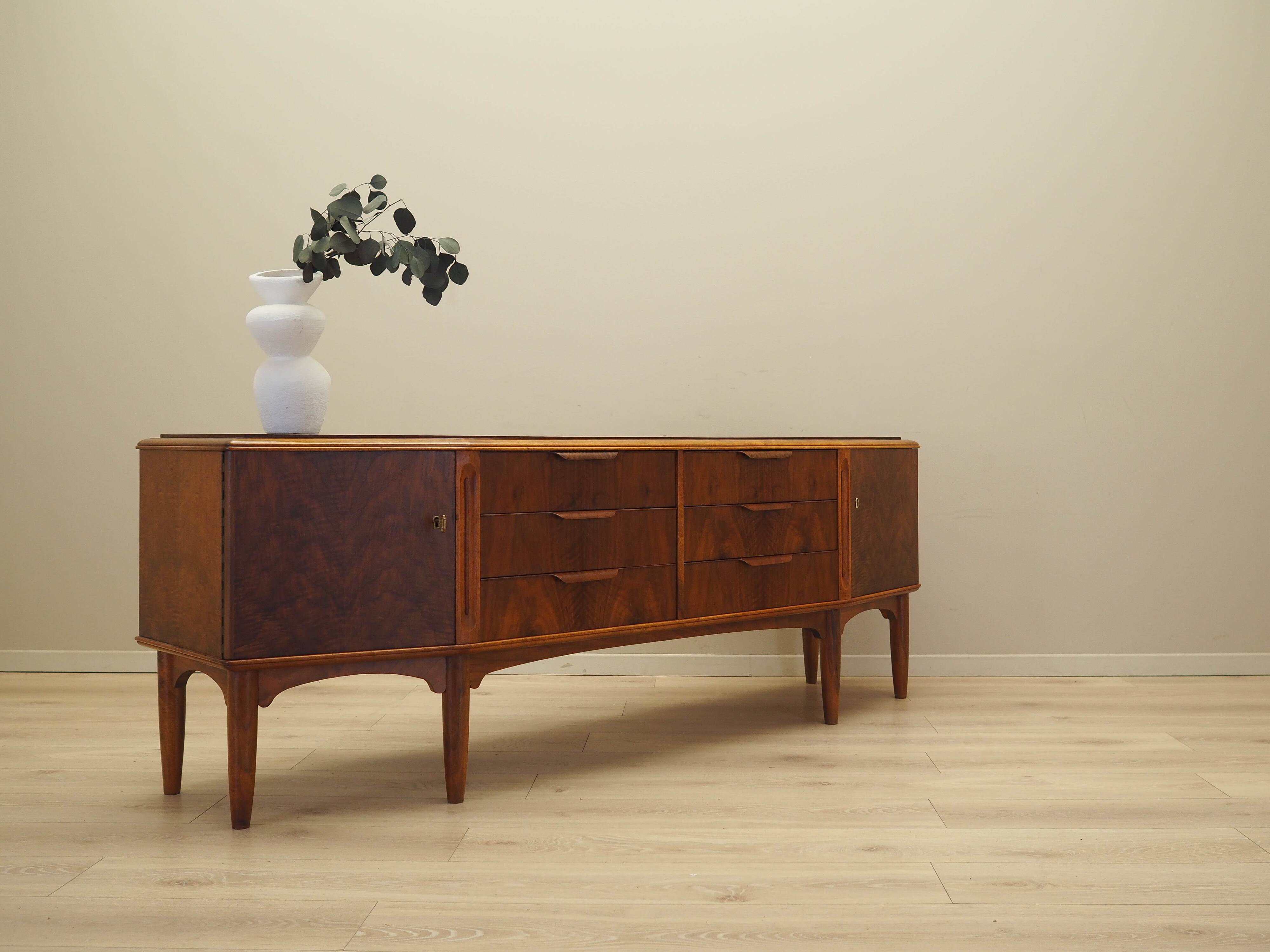 Walnut sideboard, Danish design, 1960s, manufactured in Denmark