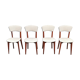 4 chaises bistrot scandinaves année 50 Skaï et bois