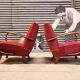 Pair of H 410 armchairs by Jindřich Halabala for Up Zavody