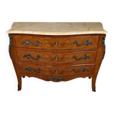 Commode en marqueterie de bois de rose, style Louis XV – 2ème partie XXe