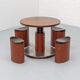 Italian adjustable dining set 1970s