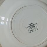 6 retro plates mismatched in earthenware