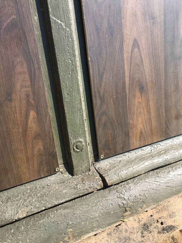 Miroir fenêtre en chêne ancienne 118x140cm