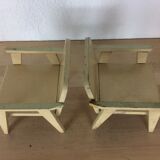 Wooden table and chairs for dolls, child's toy